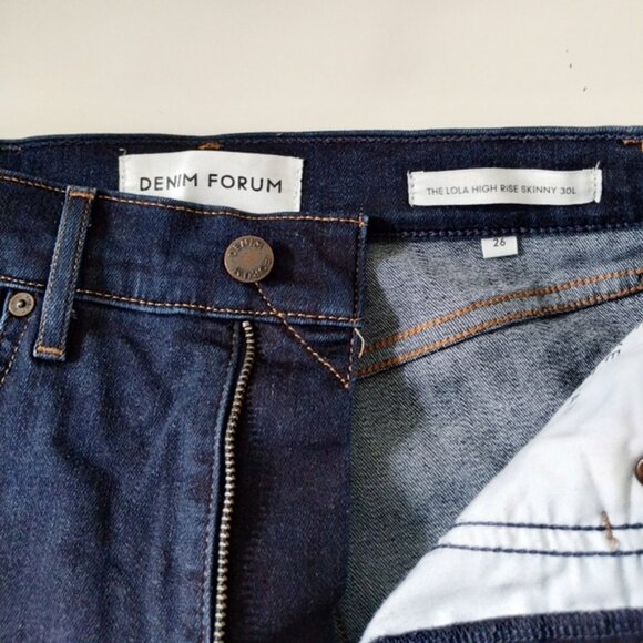 Denim Forum The Lola High Rise Skinny Jeans Size 26 (Fits 26x30) - Picture 4 of 11